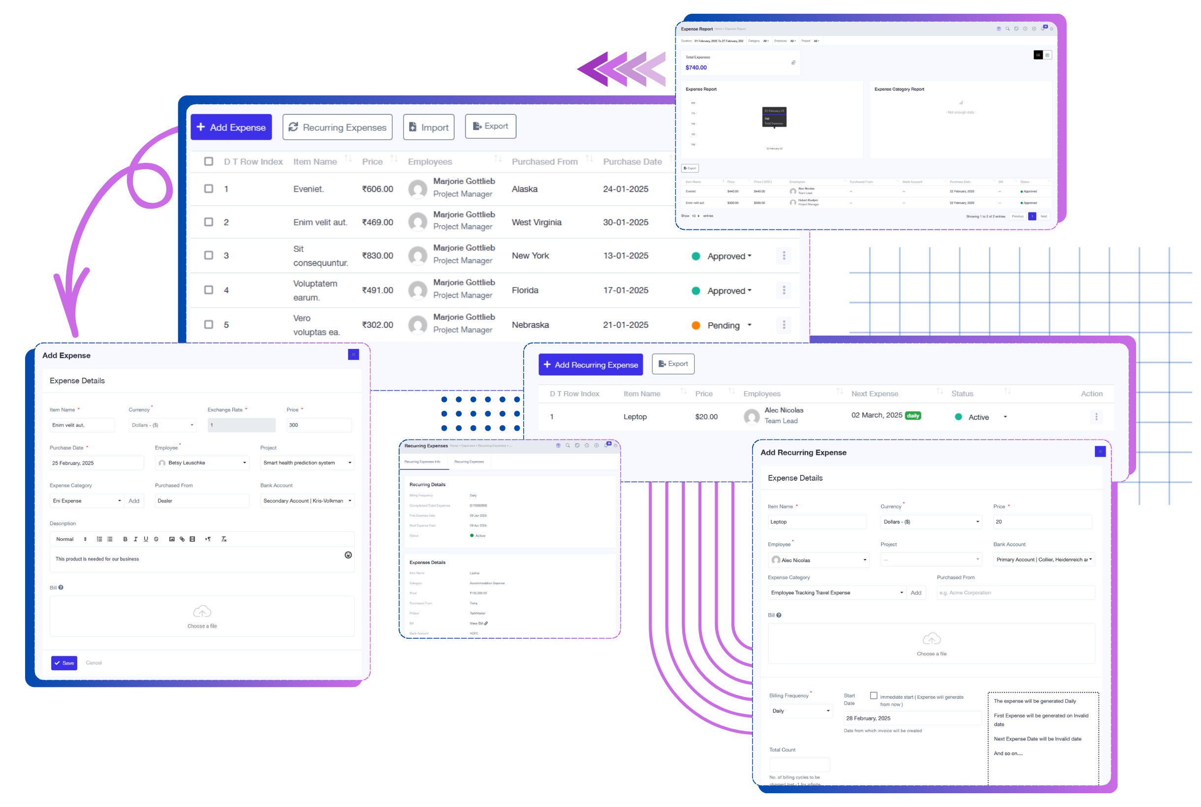 Expense Tracking Dashboard