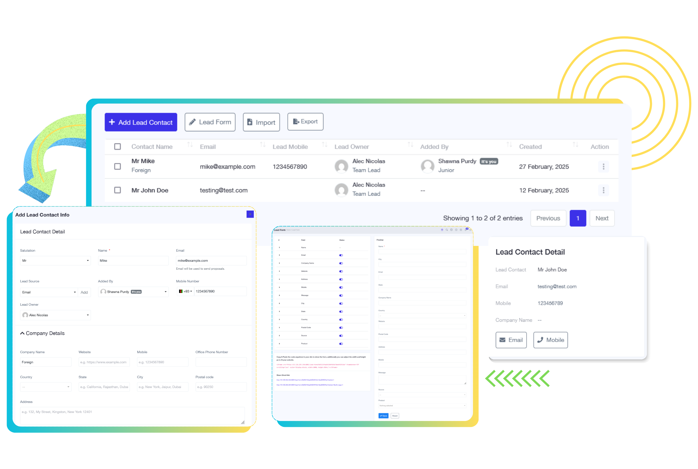 Contact Management Dashboard