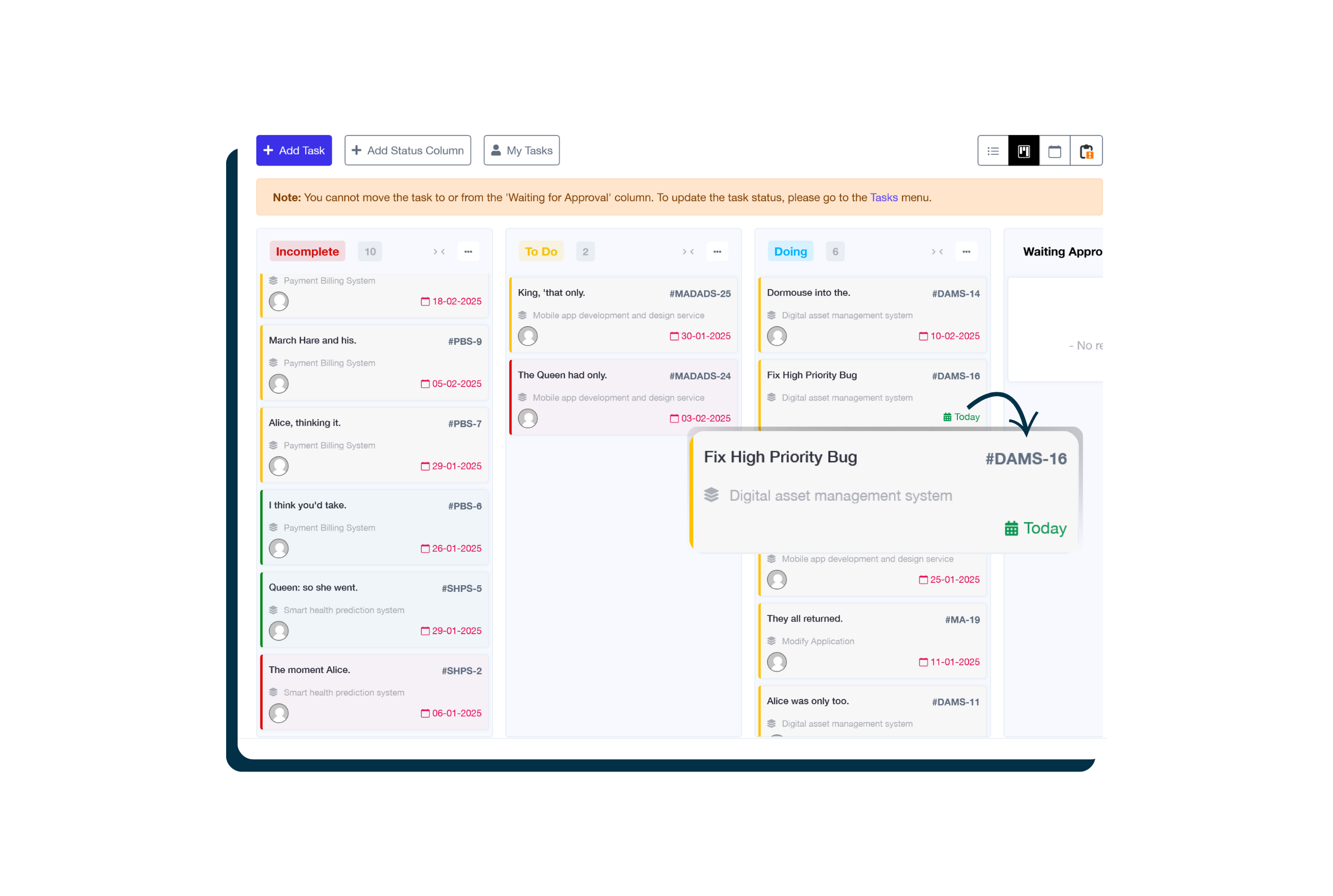 Project Management Dashboard